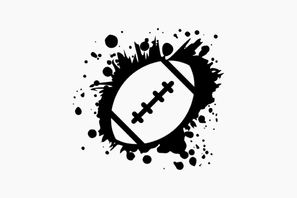 American Football Ball Splat Ink: Graphics for Crafts