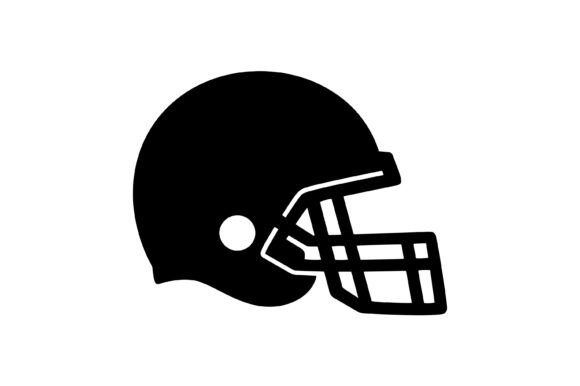 American Football Helmet Icon for Crafts & Graphics