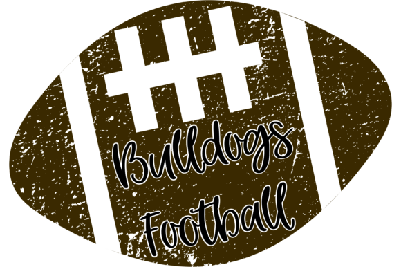 Distressed Bulldogs Football Graphics for Crafts & Handmade Business