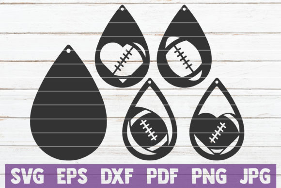 Football Earrings Cut Files: Graphics for Crafts Blogs