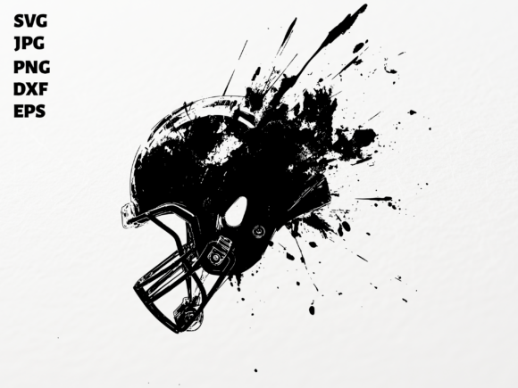 Football Helmet Splatter Art SVG Review
