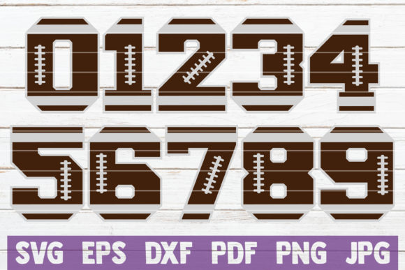 Football Numbers Cut Files: Graphics for Crafts
