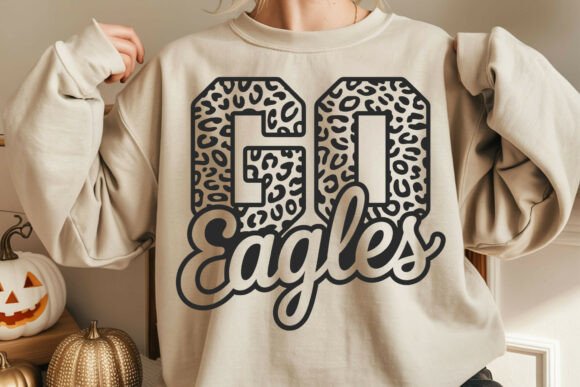 Go Eagles Leopard Graphics for Football Crafts