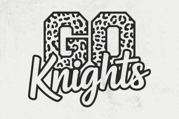 Go Knights Leopard Graphics for Local Crafts Branding