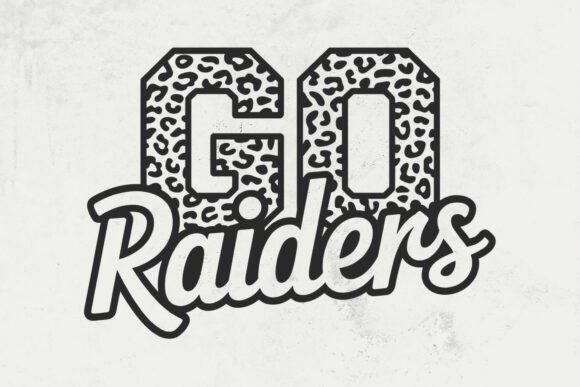 Go Raiders Leopard Graphics for Local Crafts Branding