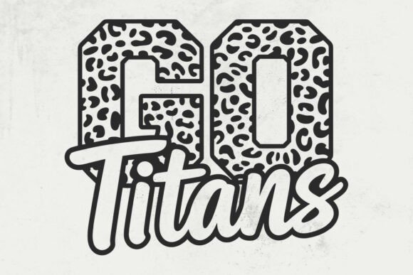 Go Titans Leopard Graphics for Football Crafts