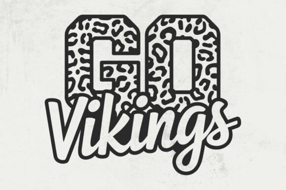 Go Vikings Leopard Graphics for Football Crafts