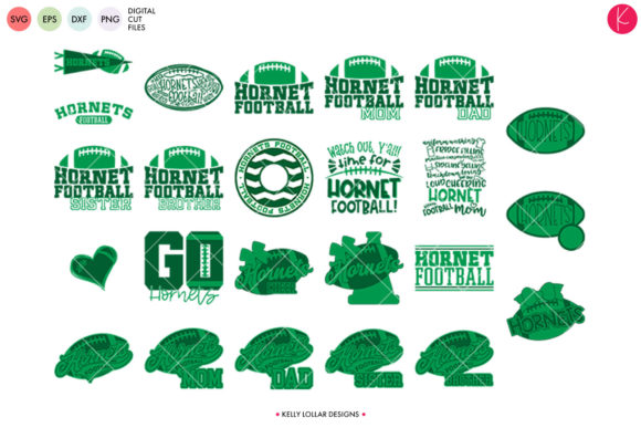 Hornets Football Bundle: Craft-Ready Graphics for School Spirit Projects