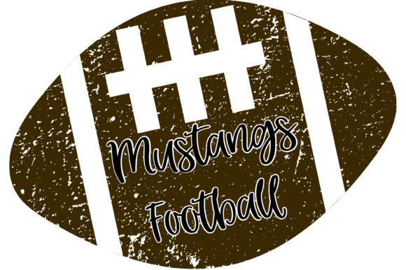 Mustangs Distressed Football – Craft-Ready Graphics for Cricut & Handmade Lovers