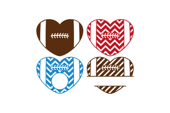 Patterned Football Monogram Frames for Crafts & Graphics