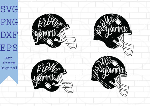 Proud Grammie Football Helmet Graphics for Crafts