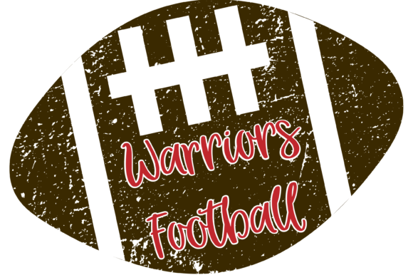 Warriors Football: A School Spirit Graphic for Versatile Digital Selling